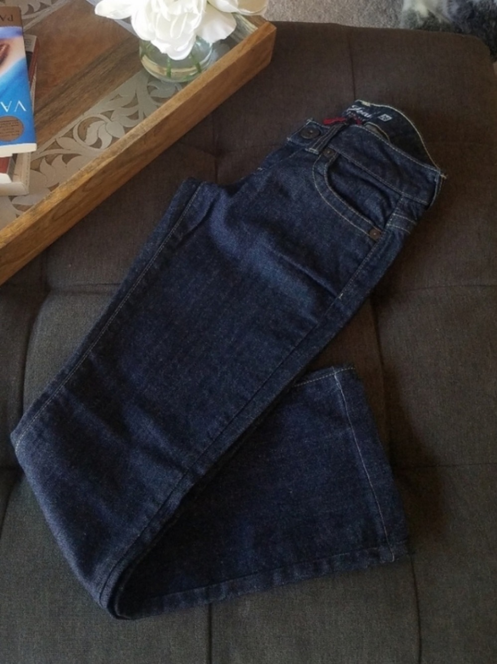 GUESS Stretch Daredevil Boot Cut Dark Rinse Jeans size 26